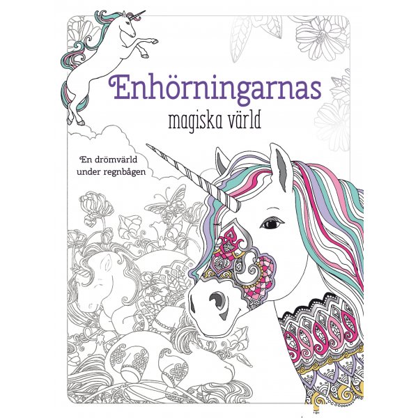 Kleurboek - Magische wereld van eenhoorns (wit)