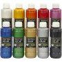 Textile Colour - gemengde kleuren - parelmoer - 10 x 250 ml
