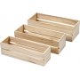 Houten kisten - 3 st