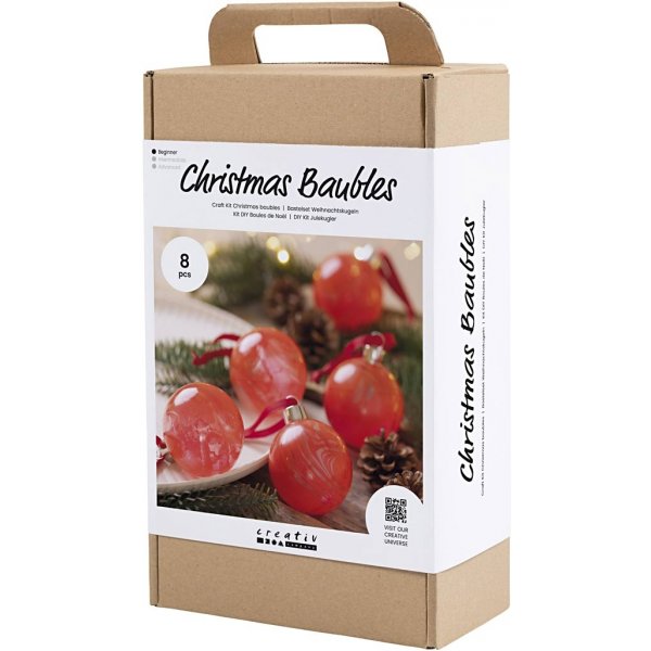 DIY Kit Kerstboomballen - Marmering DIY Kit Kerstboomballen - Marmering