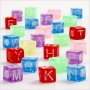 Letterkralen - gemengde kleuren - 7x7 mm - ca. 1950 st