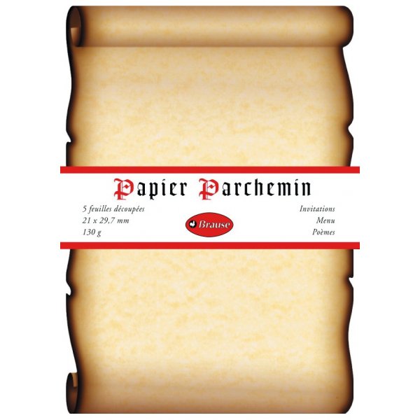 Papier met perkamentstructuur 130 g A4 - 5 vellen