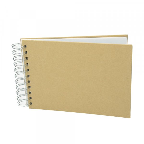 Album voor scrapbooking A 5 / 21 x 15 cm - bruin 25 pagina's met spiraaldraad