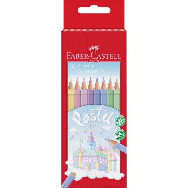Kleurpotlodenset - Faber-Castell - Pastel zeshoekig
