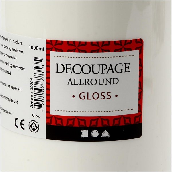 Decoupagelak - rondom - glanzend - 1000 ml