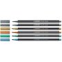 Vezelpen Pen 68 Metalen etui - 6 stuks