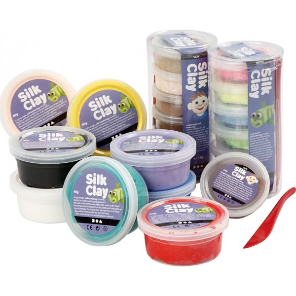 Silk Clay - gemengde kleuren - 22 potten