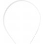 Diadeem - 13 mm - wit - 5 st