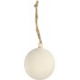 Houten kerstbal met ophanging - 5,5 cm