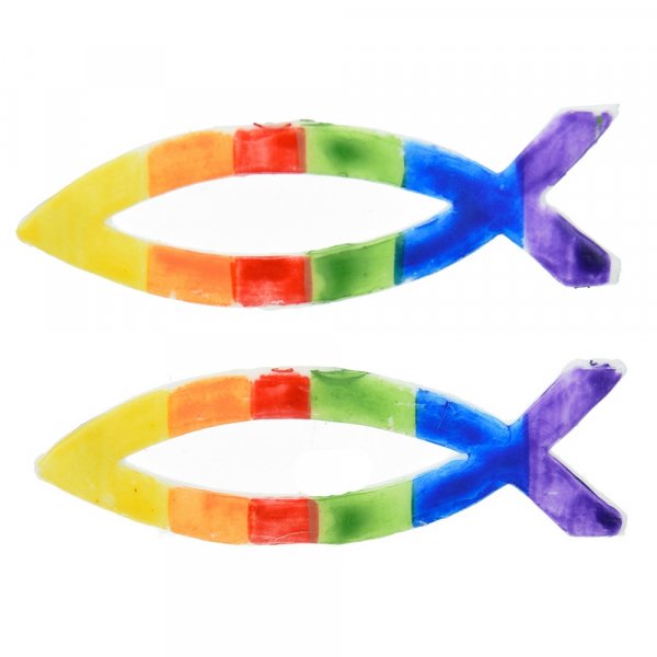 Wasdecoraties - Regenboogvissen (48x19 mm)