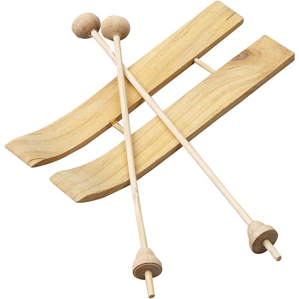Accessoires voor de kerstman - Ski's en stokken