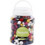 Houten kralen - rond - gemengde kleuren - 400 ml