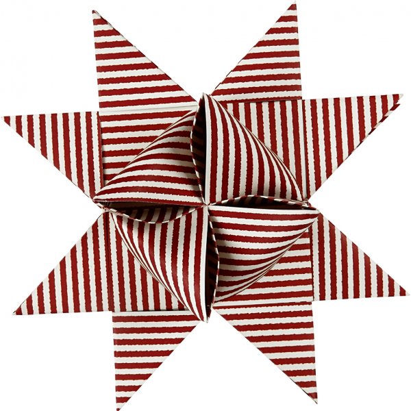 Sterstroken - rood - wit - Ø18 cm - 40 stroken Sterstroken - rood - wit - Ø18 cm - 40 stroken