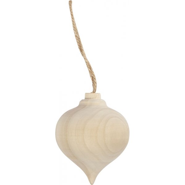 Houten druppel - 5,5 cm