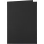Kaarten en enveloppen - zwart - 11,5 x 16,5 cm - 4 sets