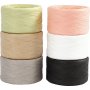 Raffia Papiergaren - gemengde kleuren - 6 x 100 m