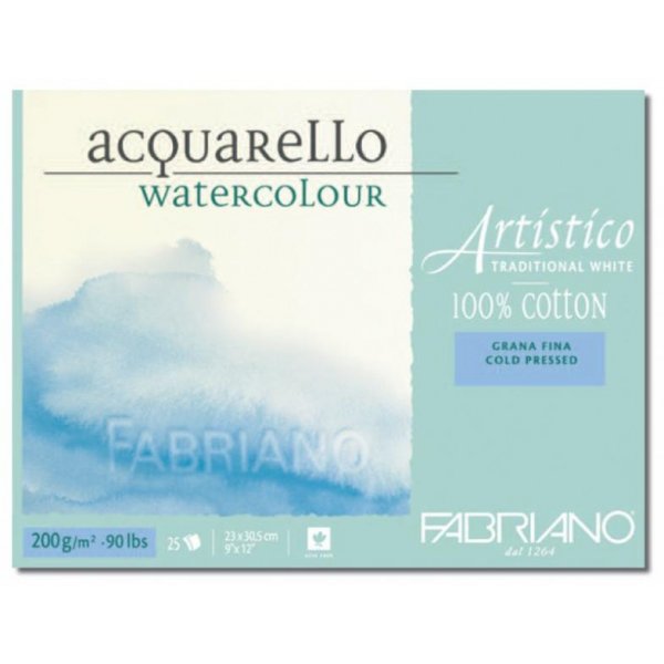 Fabriano aquarelblok 200 g fijne gräng Fabriano aquarelblok 200 g fijne gräng