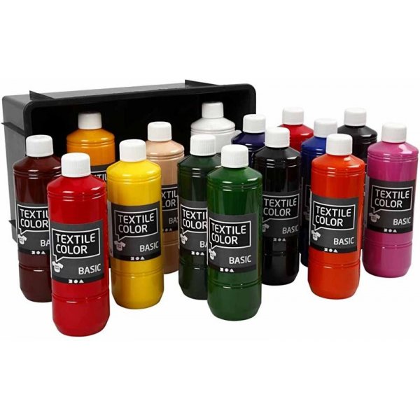 Textile Color textielverf - gemengde kleuren - 15 x 500 ml Textile Color textielverf - gemengde kleuren - 15 x 500 ml