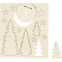 Doe-het-zelf houten figuren - kerstbomen