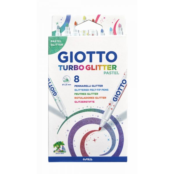 Markeerstift Giotto Glitter Pastel - 8-pack