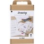 DIY Kit Draw - pastelkleuren - Gemengde figuren