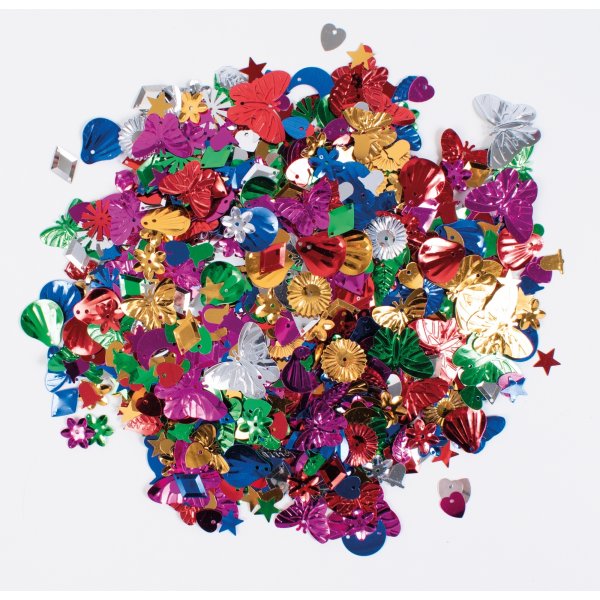 Paillettenmix naturel motief 50 gram