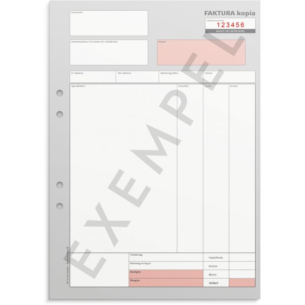 Factuur - A4 - met 2 exemplaren - genummerd Factuur - A4 - met 2 exemplaren - genummerd