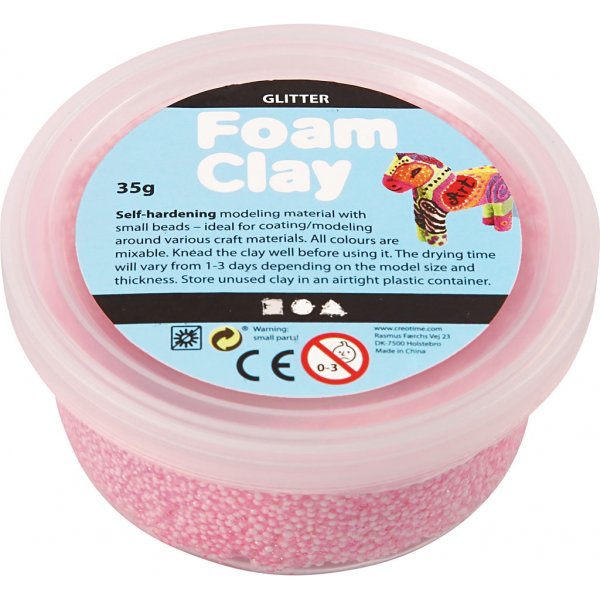 Foam Clay® - lichtrood - glitter - 35 gr Foam Clay® - lichtrood - glitter - 35 gr