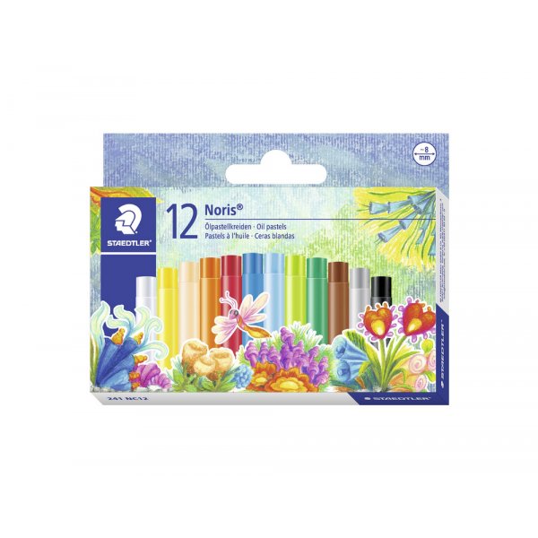Oliepastelkrijtjes Noris 8 mm - 12 kleurpotloden