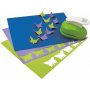 Punch vlinder 5 cm - Groen/wit