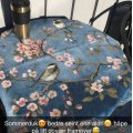Klant imago Wasdoek Bloemen & Vogel - Blauw