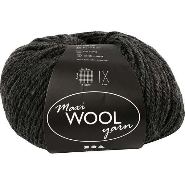 Wolgaren - donkergrijs gemleerd - 100 gr
