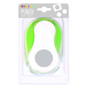 Punchcirkel puntrand 5 cm - Groen/wit Punchcirkel puntrand 5 cm - Groen/wit