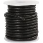 Leren koord - zwart - 3 mm - 5 m