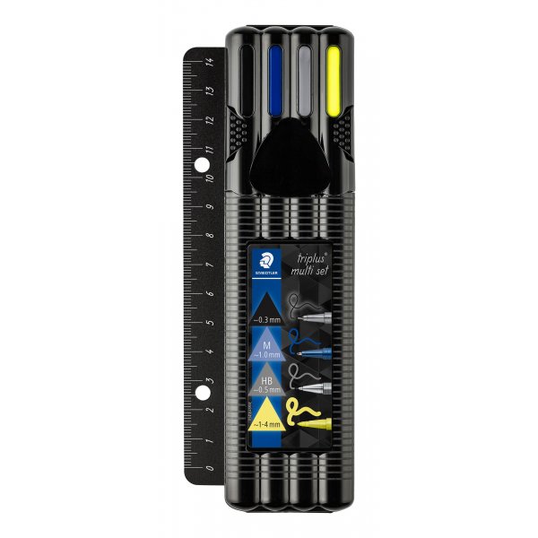 Multiset Triplus Zwart - 4 pennen