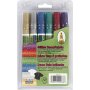 Deco Textielstiften - 3 mm - glitterkleuren - 6 st