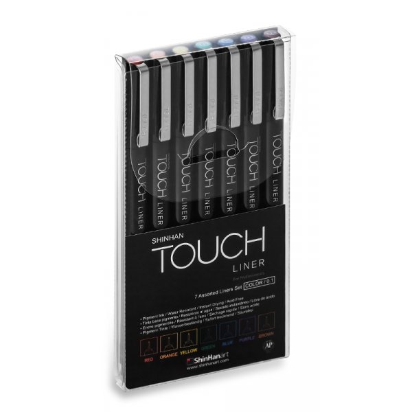 Touch Fineliner 0,1 mm - 7 kleuren