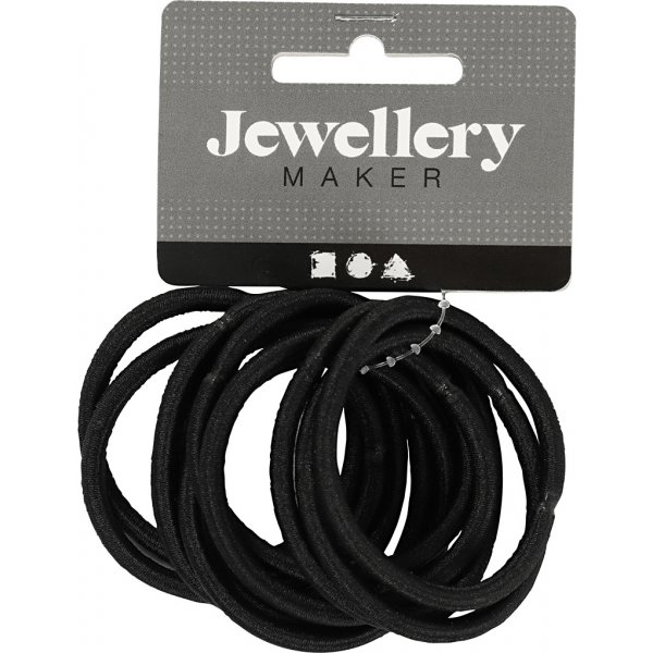 Haarelastiekjes - zwart - 10 st Haarelastiekjes - zwart - 10 st