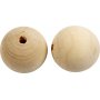 Houten kralen - 50 mm - 20 st