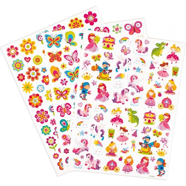 Stickers sprookjes - vlinders en bloemen - 221 st