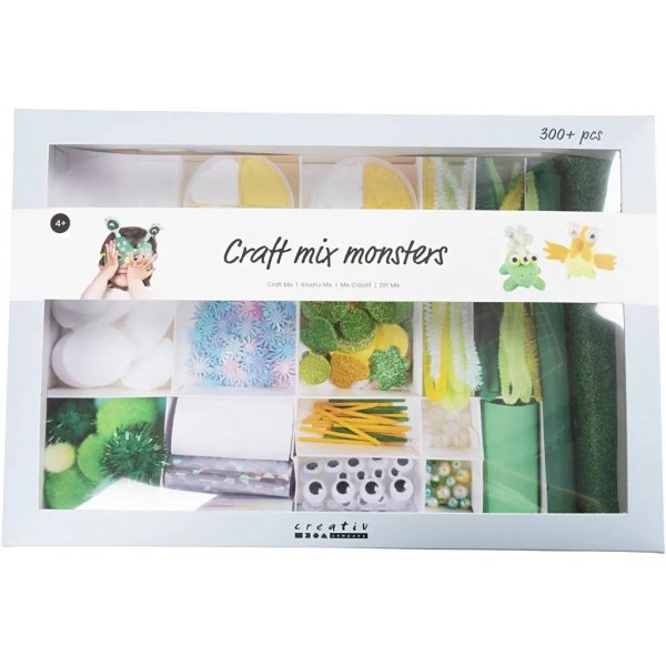 Creatieve doos, gemengde kleuren, Monster