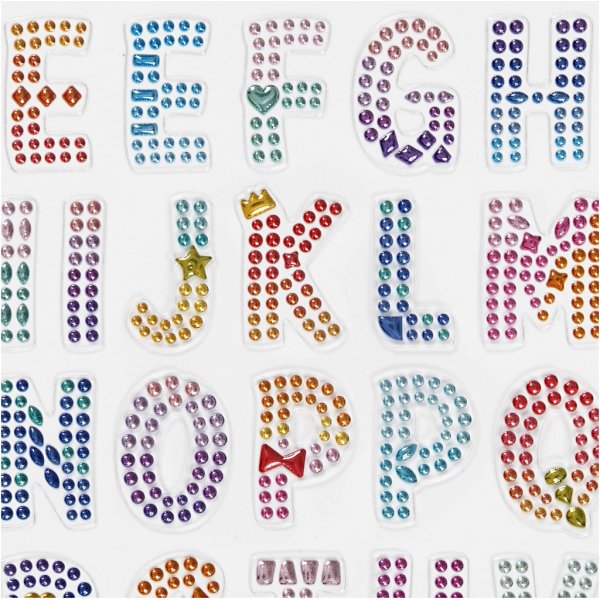 Diamantstickers - het alfabet Diamantstickers - het alfabet