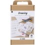 DIY Kit Draw - pastelkleuren - Gemengde figuren