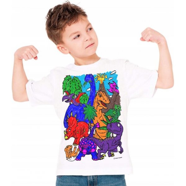 Kleur je T-shirt - Dinosaurussen Kleur je T-shirt - Dinosaurussen