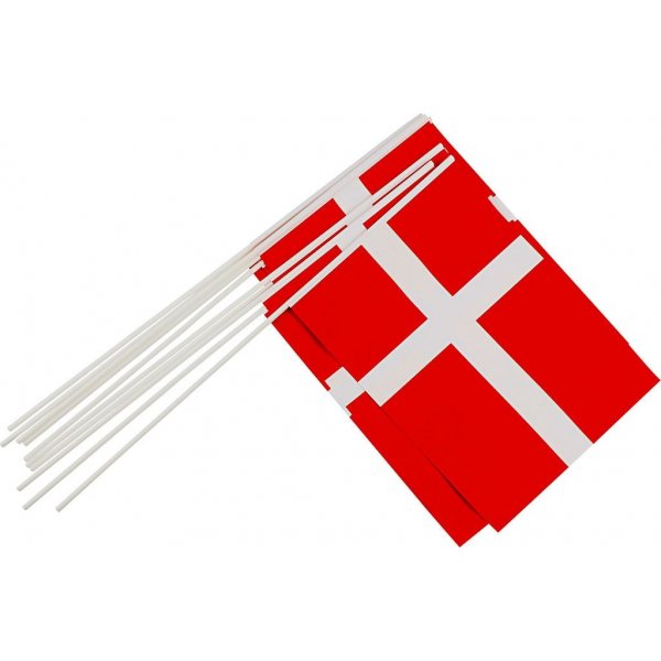 Papieren vlaggetjes - Denemarken - 10 st