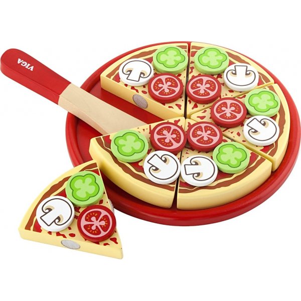 VIGA houten speelgoedpizza