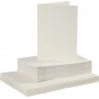 Kaarten en enveloppen - gebroken wit 11,5 x 16,5 cm - 50 sets