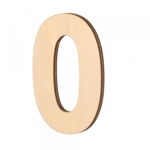 Onbehandelde houten cijfers - 80x5 mm