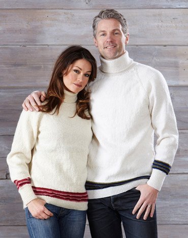 Breipatroon - Trui met strepen, muts en sjaal Breipatroon - Trui met strepen, muts en sjaal