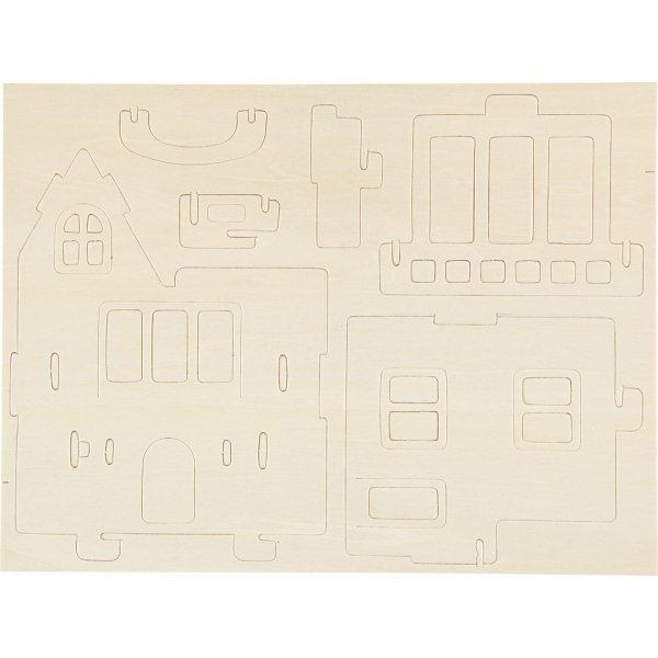 3D-bouwfiguur - Huis met balkon 3D-bouwfiguur - Huis met balkon